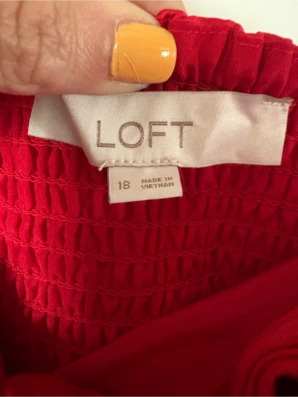 LOFT Red Bow-Front Spaghetti Strap Top - Picture 4 of 5